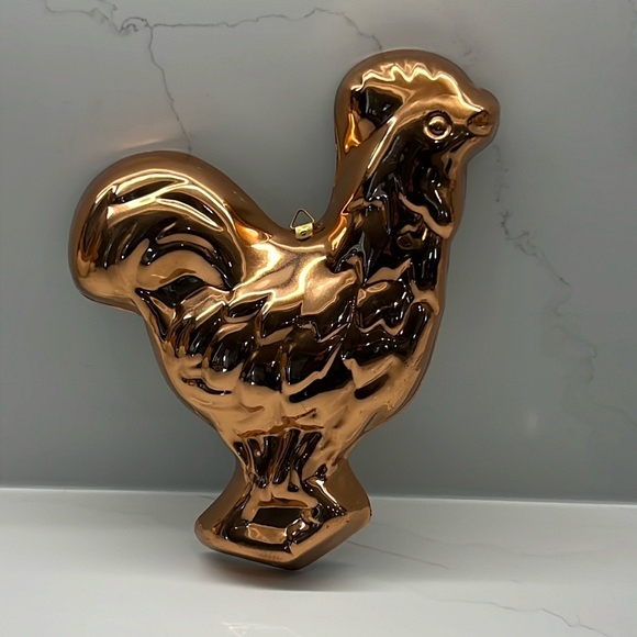 Vintage Rooster Copper Kitchen Mold Tin Lined, Made in Portugal farmhouse decor - Picture 1 of 14